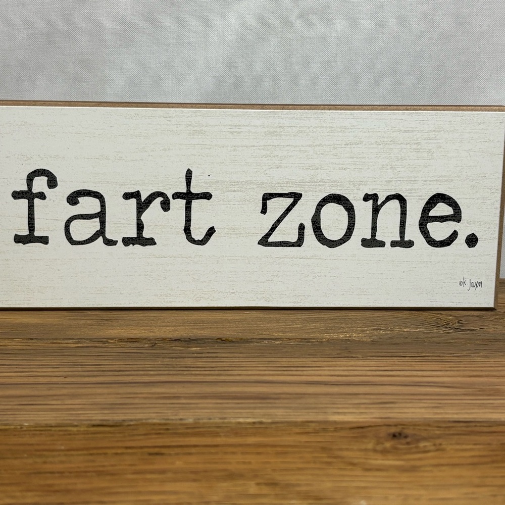 Humorous 'Fart Zone' Wooden‎ Sign